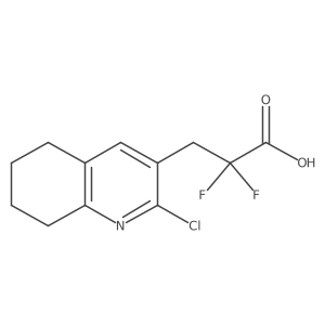 3-(2-Chloro-5,6,7,8-tetrahydroquinolin-3-yl)-2,2-difluoropropanoic acid结构式