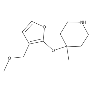 4-{[3-(Methoxymethyl)furan-2-yl]oxy}-4-methylpiperidine结构式