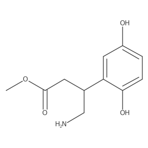 Methyl 4-amino-3-(2,5-dihydroxyphenyl)butanoate结构式