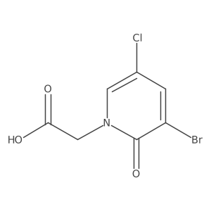 2-(3-Bromo-5-chloro-2-oxo-1,2-dihydropyridin-1-yl)acetic acid Structure