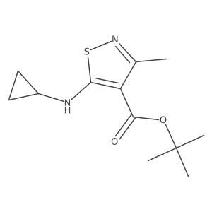 Tert-butyl 5-(cyclopropylamino)-3-methyl-1,2-thiazole-4-carboxylate Structure