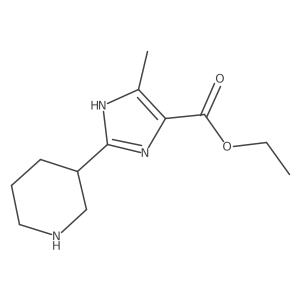 Ethyl 5-methyl-2-piperidin-3-yl-1H-imidazole-4-carboxylate结构式
