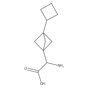 2-Amino-2-(3-cyclobutyl-1-bicyclo[1.1.1]pentanyl)acetic acid Structure