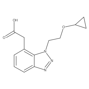 2-[1-(2-cyclopropoxyethyl)-1H-1,2,3-benzotriazol-7-yl]acetic acid Structure