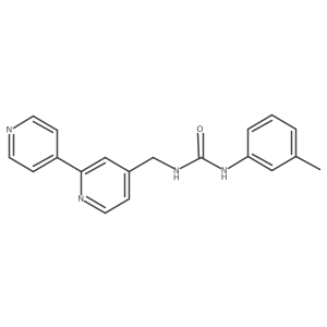 3-({[2,4'-Bipyridine]-4-yl}methyl)-1-(3-methylphenyl)urea Structure