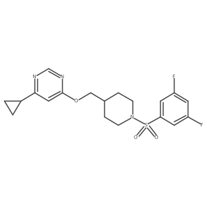 4-Cyclopropyl-6-{[1-(3,5-difluorobenzenesulfonyl)piperidin-4-yl]methoxy}pyrimidine结构式