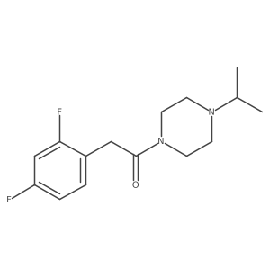 2-(2,4-Difluorophenyl)-1-[4-(propan-2-yl)piperazin-1-yl]ethan-1-one Structure