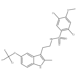 2,5-dichloro-N-{2-[5-(chlorodifluoromethoxy)-2-methyl-1H-indol-3-yl]ethyl}-4-methoxybenzene-1-sulfonamide Structure