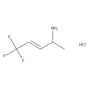 (E)-5,5,5-Trifluoropent-3-en-2-amine;hydrochloride结构式