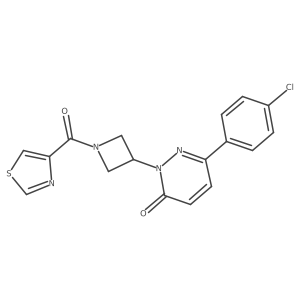 6-(4-Chlorophenyl)-2-[1-(1,3-thiazole-4-carbonyl)azetidin-3-yl]-2,3-dihydropyridazin-3-one Structure