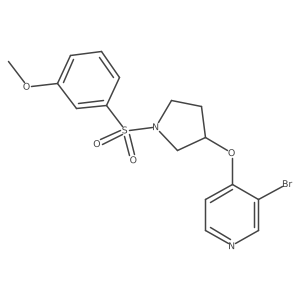 3-Bromo-4-{[1-(3-methoxybenzenesulfonyl)pyrrolidin-3-yl]oxy}pyridine Structure