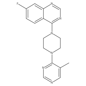 7-Fluoro-4-[4-(5-methylpyrimidin-4-yl)piperazin-1-yl]quinazoline结构式