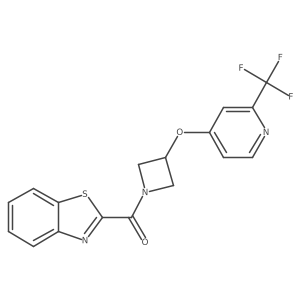 2-(3-{[2-(Trifluoromethyl)pyridin-4-yl]oxy}azetidine-1-carbonyl)-1,3-benzothiazole Structure