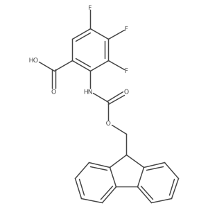 2-({[(9H-fluoren-9-yl)methoxy]carbonyl}amino)-3,4,5-trifluorobenzoic acid结构式