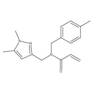 N-[(1,5-Dimethylpyrazol-3-yl)methyl]-N-[(4-methylphenyl)methyl]prop-2-enamide结构式