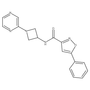 5-phenyl-N-[1-(pyrazin-2-yl)azetidin-3-yl]-1,2-oxazole-3-carboxamide Structure