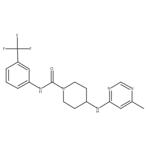4-[(6-Methylpyrimidin-4-yl)amino]-N-[3-(trifluoromethyl)phenyl]piperidine-1-carboxamide Structure