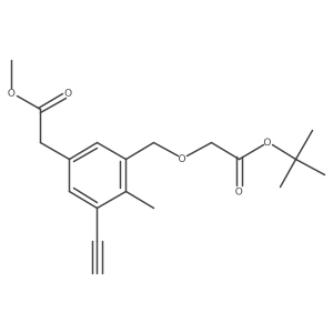Tert-butyl 2-{[3-ethynyl-5-(2-methoxy-2-oxoethyl)-2-methylphenyl]methoxy}acetate Structure