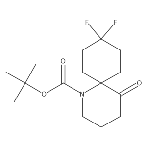 Tert-butyl 9,9-difluoro-5-oxo-1-azaspiro[5.5]undecane-1-carboxylate结构式