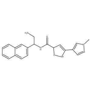 N-(2-Amino-1-(naphthalen-2-yl)ethyl)-3-(1-methyl-1H-pyrazol-4-yl)-2,5-dihydroisoxazole-5-carboxamide Structure