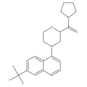 4-[2-(Pyrrolidine-1-carbonyl)morpholin-4-yl]-7-(trifluoromethyl)quinoline Structure