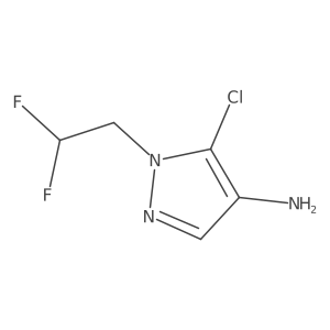 5-Chloro-1-(2,2-difluoroethyl)-1H-pyrazol-4-amine结构式