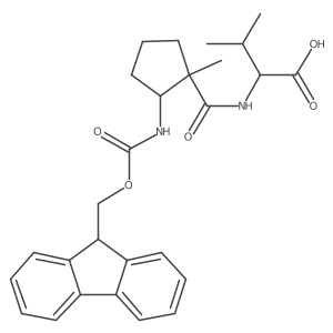 (2R)-2-{[2-({[(9H-fluoren-9-yl)methoxy]carbonyl}amino)-1-methylcyclopentyl]formamido}-3-methylbutanoic acid Structure