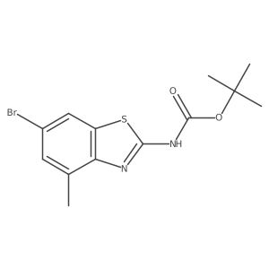 tert-butyl N-(6-bromo-4-methyl-1,3-benzothiazol-2-yl)carbamate Structure