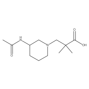 3-(3-Acetamidopiperidin-1-yl)-2,2-dimethylpropanoic acid Structure