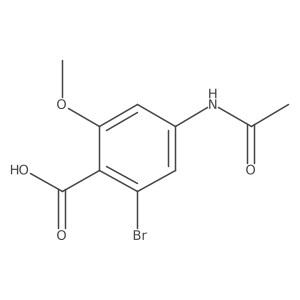 2-Bromo-4-acetamido-6-methoxybenzoic acid结构式