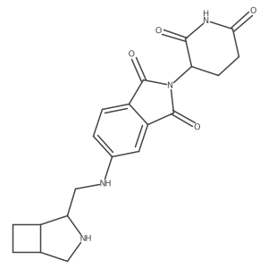5-[({3-azabicyclo[3.2.0]heptan-2-yl}methyl)amino]-2-(2,6-dioxopiperidin-3-yl)-2,3-dihydro-1H-isoindole-1,3-dione结构式