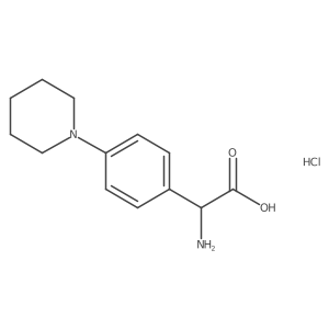 (S)-2-Amino-2-(4-(piperidin-1-YL)phenyl)acetic acid hydrochloride结构式