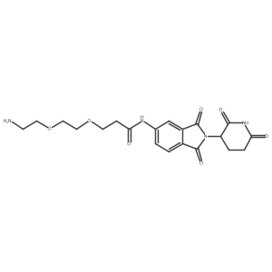 3-[2-(2-aminoethoxy)ethoxy]-N-[2-(2,6-dioxopiperidin-3-yl)-1,3-dioxoisoindol-5-yl]propanamide Structure