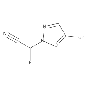 2-(4-bromo-1H-pyrazol-1-yl)-2-fluoroacetonitrile结构式