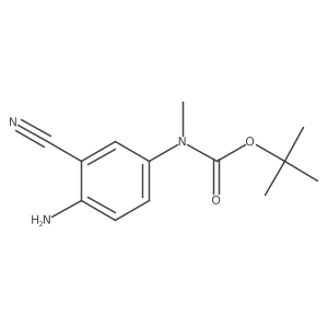 tert-butyl N-(4-amino-3-cyanophenyl)-N-methylcarbamate Structure