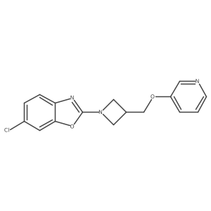 6-Chloro-2-{3-[(pyridin-3-yloxy)methyl]azetidin-1-yl}-1,3-benzoxazole结构式