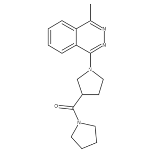 1-Methyl-4-[3-(pyrrolidine-1-carbonyl)pyrrolidin-1-yl]phthalazine结构式