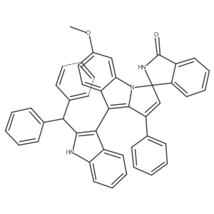 9'-(2-Benzhydryl-1H-indol-3-yl)-6'-methoxy-1'-phenylspiro[isoindoline-1,3'-pyrrolo[1,2-a]indol]-3-one结构式