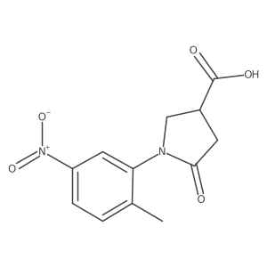 1-(2-Methyl-5-nitrophenyl)-5-oxopyrrolidine-3-carboxylic acid结构式