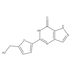 1,6-Dihydro-5-[5-(hydroxymethyl)-2-furanyl]-7H-pyrazolo[4,3-d]pyrimidin-7-one Structure
