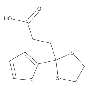 2-(2-Thienyl)-1,3-dithiolane-2-propanoic acid Structure