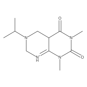 1,3-dimethyl-6-propan-2-yl-5,7-dihydro-4aH-pyrimido[4,5-d]pyrimidin-8-ium-2,4-dione结构式