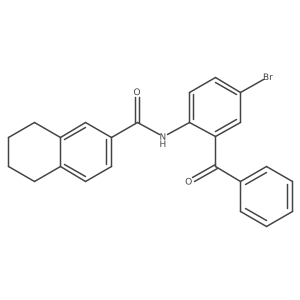 N-(2-benzoyl-4-bromophenyl)-5,6,7,8-tetrahydronaphthalene-2-carboxamide结构式