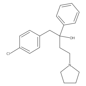 I+/--[(4-Chlorophenyl)methyl]-I+/--phenyl-1-pyrrolidinepropanol结构式
