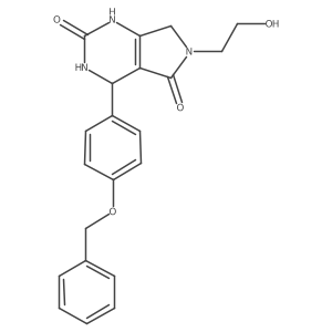 4-(4-(benzyloxy)phenyl)-6-(2-hydroxyethyl)-3,4,6,7-tetrahydro-1H-pyrrolo[3,4-d]pyrimidine-2,5-dione结构式