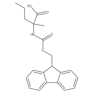 (R)-2-((((9H-Fluoren-9-yl)methoxy)carbonyl)amino)-2-methylpentanoic acid Structure