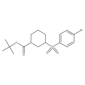 Tert-butyl 3-(4-bromophenylsulfonyl)piperidine-1-carboxylate结构式