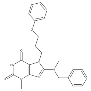8-(benzyl(methyl)amino)-3-methyl-7-(3-phenoxypropyl)-1H-purine-2,6(3H,7H)-dione结构式