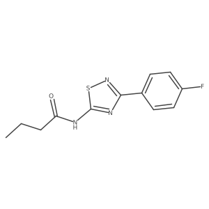 N-[3-(4-fluorophenyl)-1,2,4-thiadiazol-5-yl]butanamide结构式