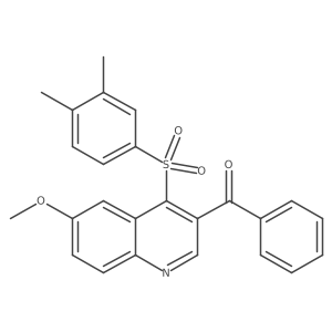 (4-((3,4-Dimethylphenyl)sulfonyl)-6-methoxyquinolin-3-yl)(phenyl)methanone结构式